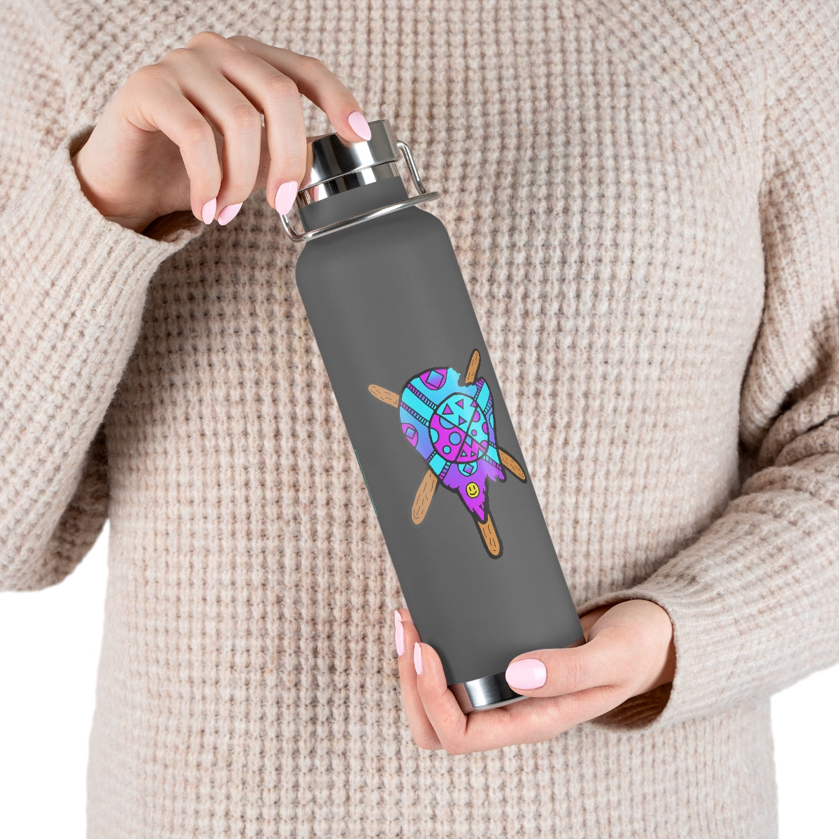 Blue and Purple Melted Popsicle 22oz Vacuum Insulated Bottle