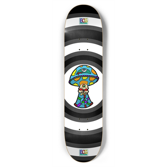 Multicolored Skull Shroom Skateboard