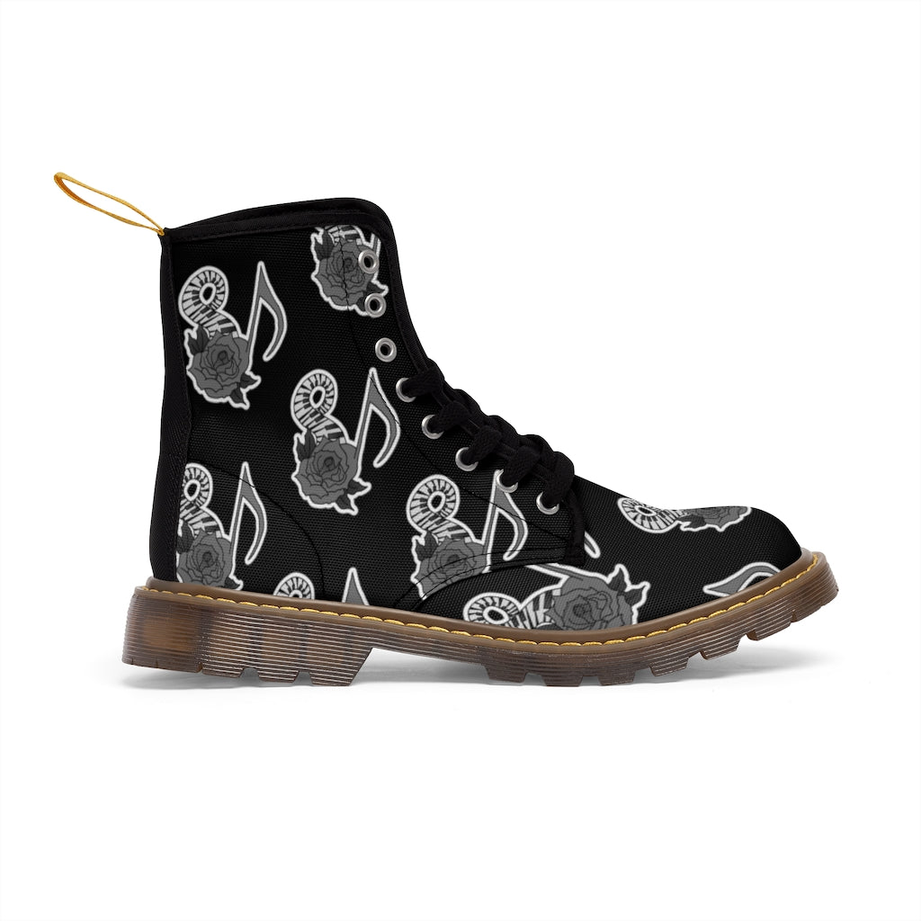 Musical Rose Men's Canvas Boots