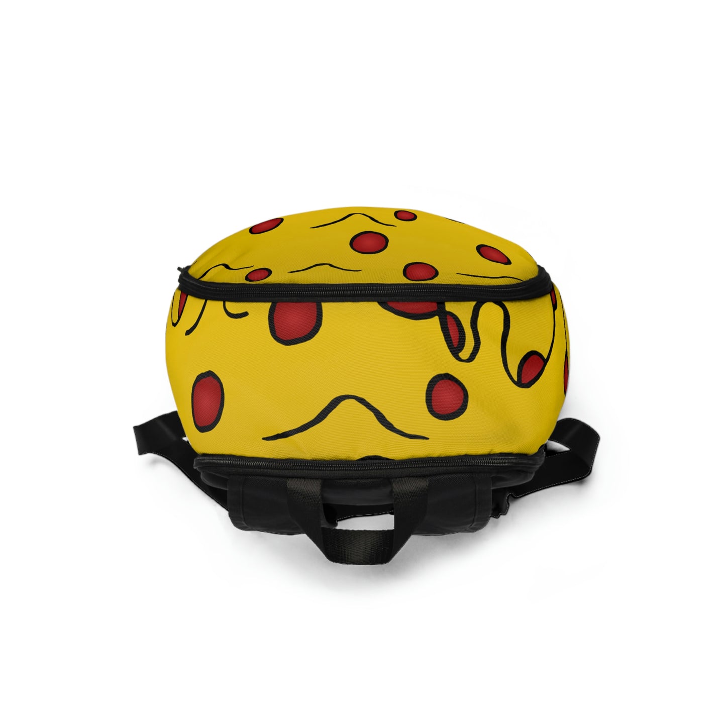 Cheesy Pizza Unisex Fabric Backpack (Black)