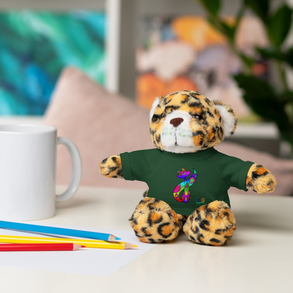 Rainbow Cat Stuffed Animals with Tee