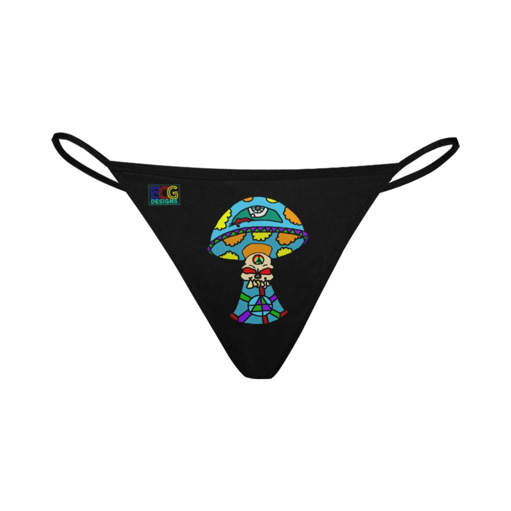 Multicolored Skull Shroom Women's All Over Print G-String Panties (Model L35)