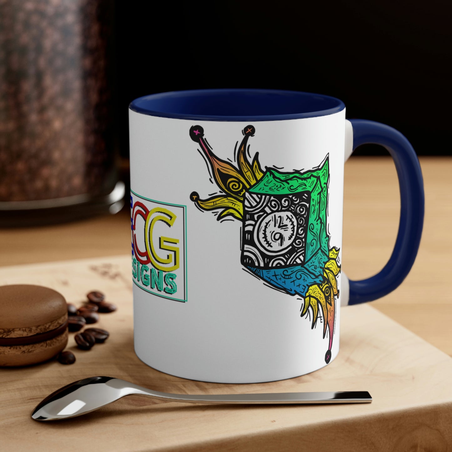 A Clock in a Box Accent Coffee Mug, 11oz