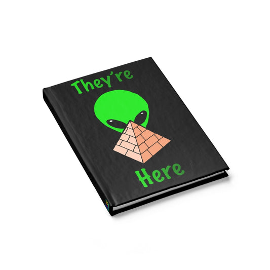 Green Alien Pyramid Journal - Ruled Line