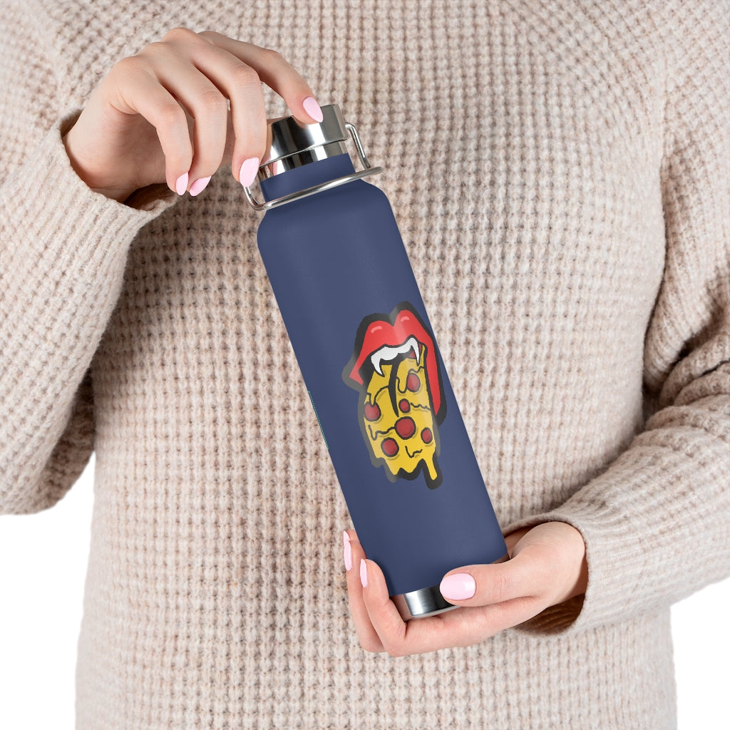 Red Pizza Tongue 22oz Vacuum Insulated Bottle