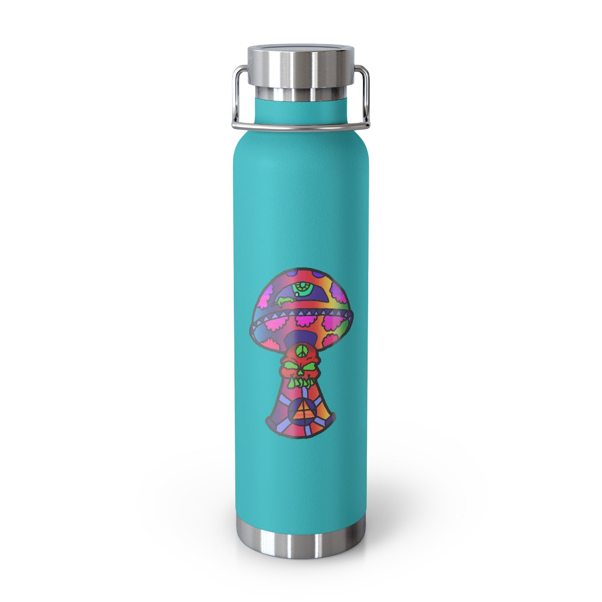 Rainbow Skull Shroom 22oz Vacuum Insulated Bottle