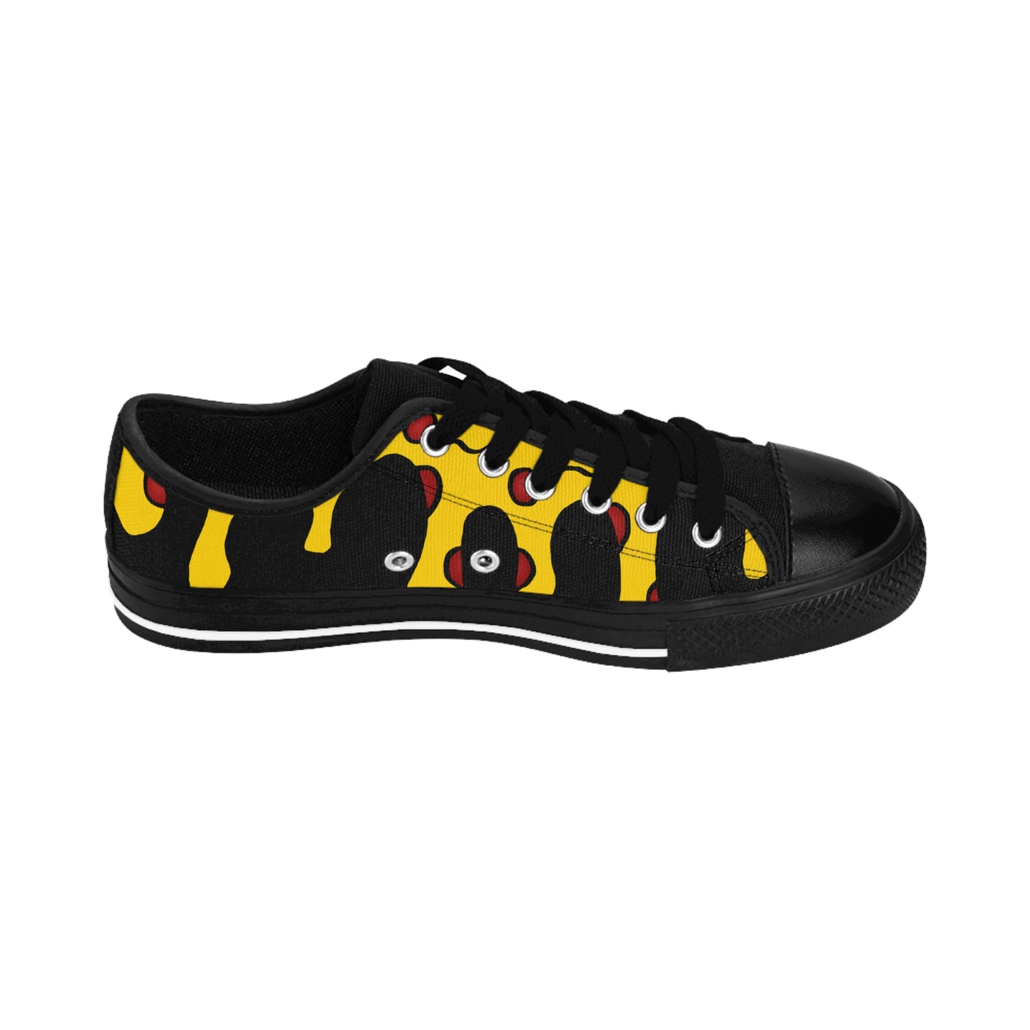 Cheesy Pizza Men's Sneakers (Black)