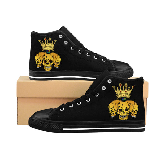 Triple Skull Crown Men's Classic Sneakers