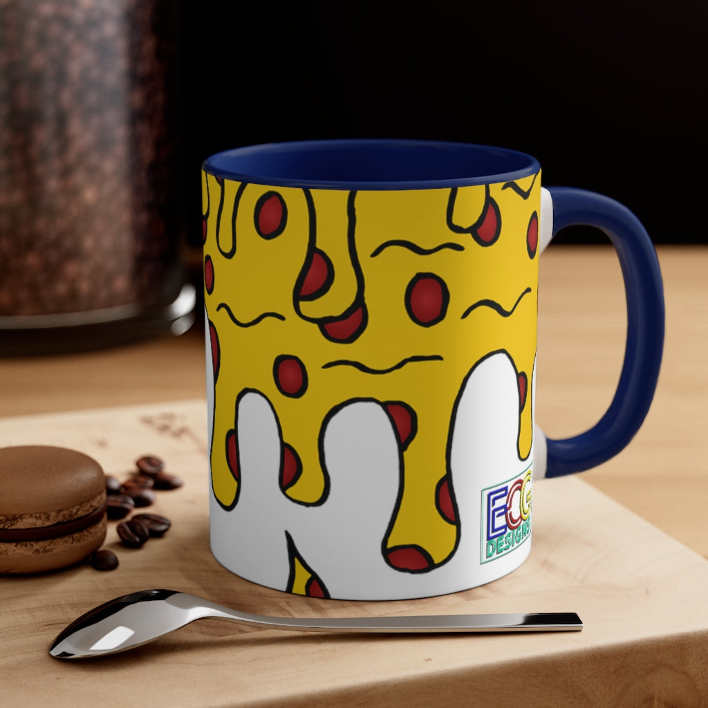 Cheesy Pizza Accent Coffee Mug, 11oz