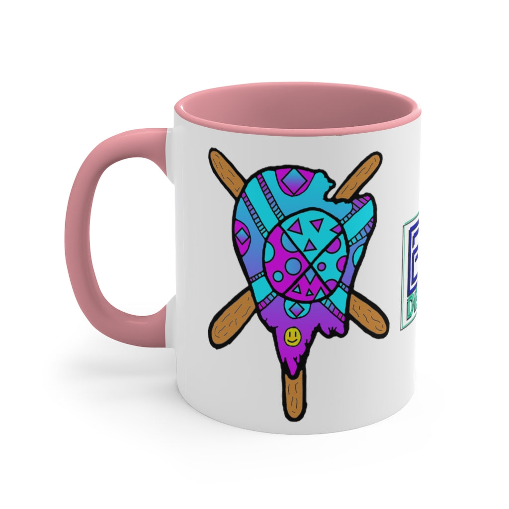 Blue and Purple Melted Popsicle Accent Coffee Mug, 11oz