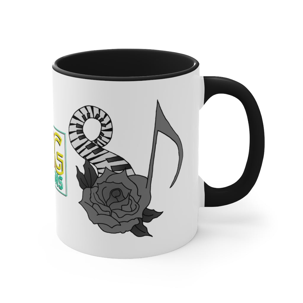 Musical Rose Accent Coffee Mug, 11oz