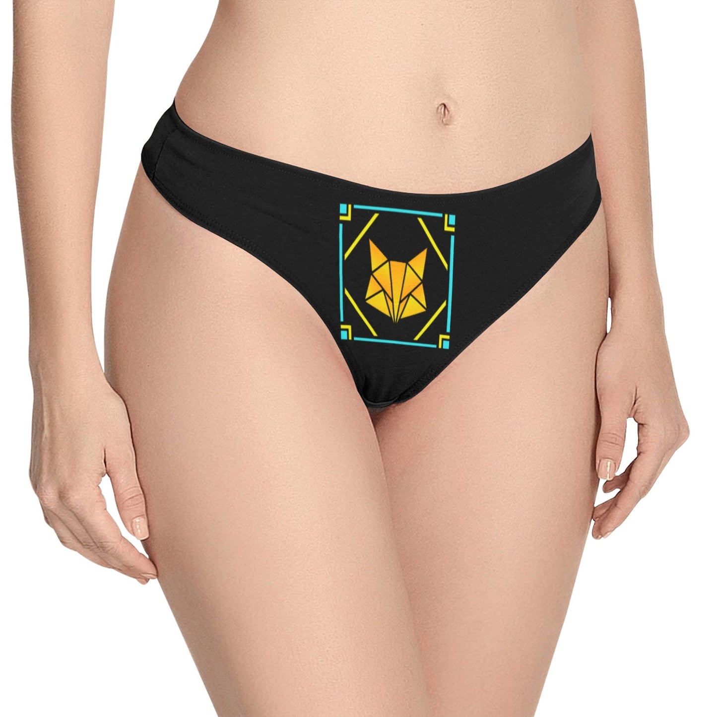 Orange Box Fox Women's All Over Print Thongs (Model L30)