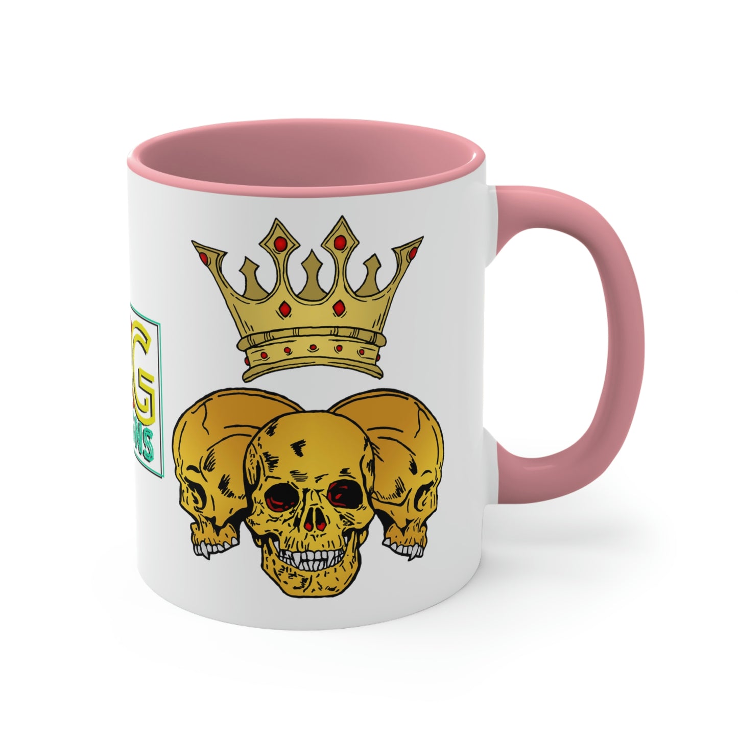 Triple Skull Crown Accent Coffee Mug, 11oz