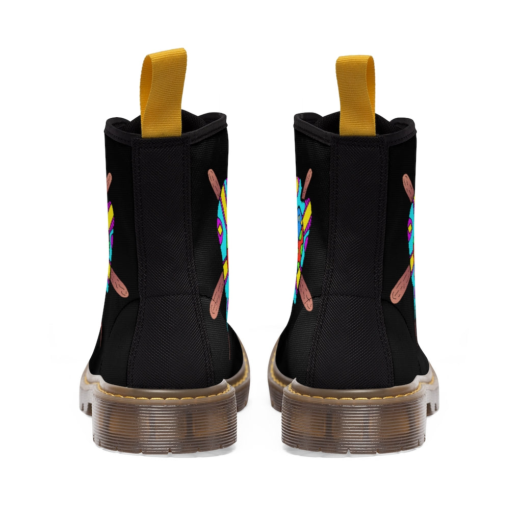 Multicolored Melted Popsicle Women's Canvas Boots