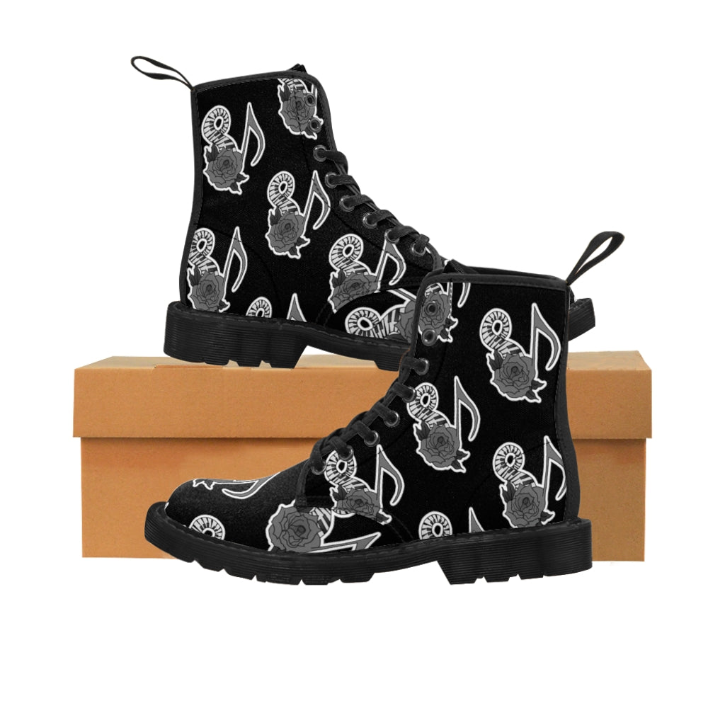 Musical Rose Men's Canvas Boots