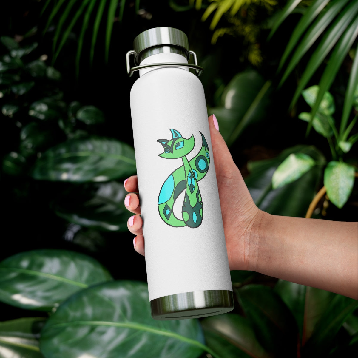 Green Cat 22oz Vacuum Insulated Bottle