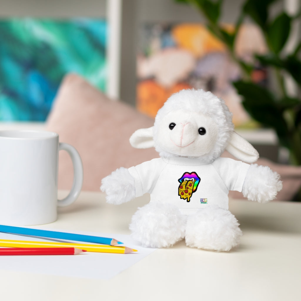 Rainbow Pizza Tongue Stuffed Animals with Tee