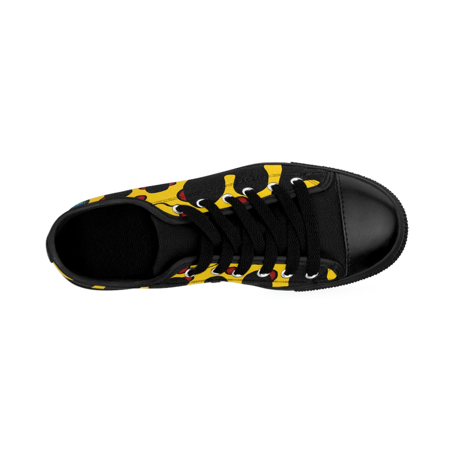 Cheesy Pizza Men's Sneakers (Black)