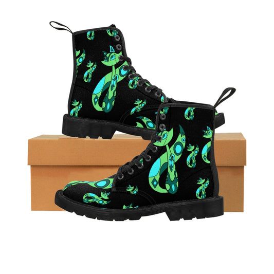 Green Cat Women's Canvas Boots