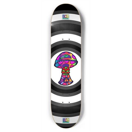 Rainbow Skull Shroom Skateboard