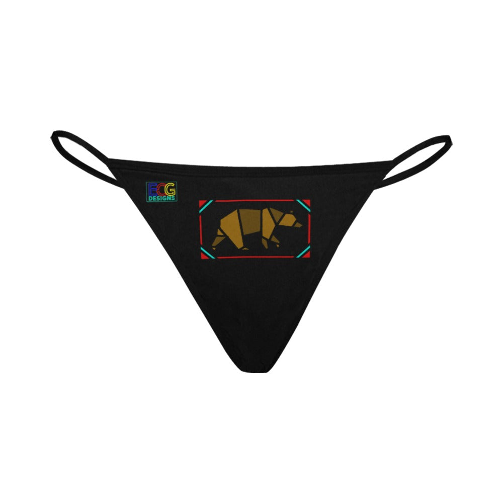 Brown Box Bear Women's All Over Print G-String Panties (Model L35)