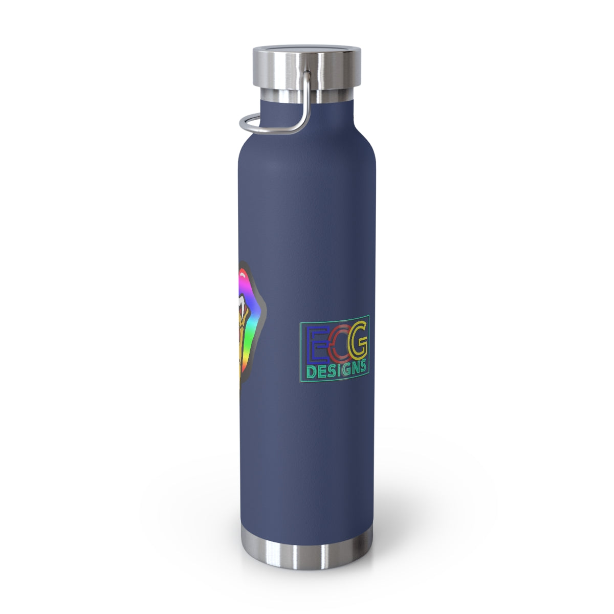 Rainbow Pizza Tongue 22oz Vacuum Insulated Bottle