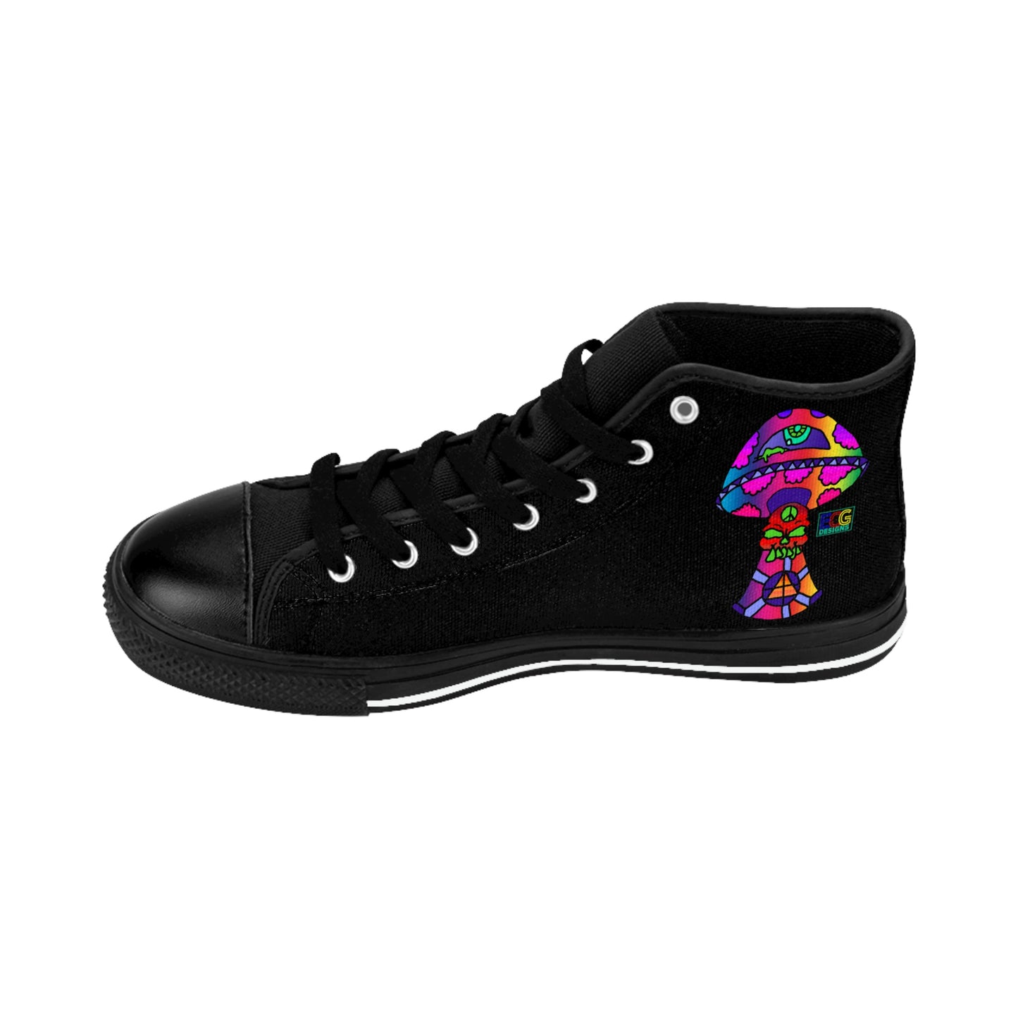 Rainbow Skull Shroom Men's Classic Sneakers