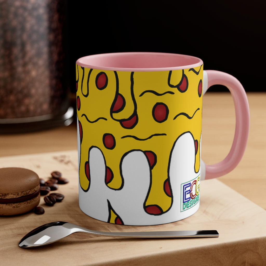 Cheesy Pizza Accent Coffee Mug, 11oz