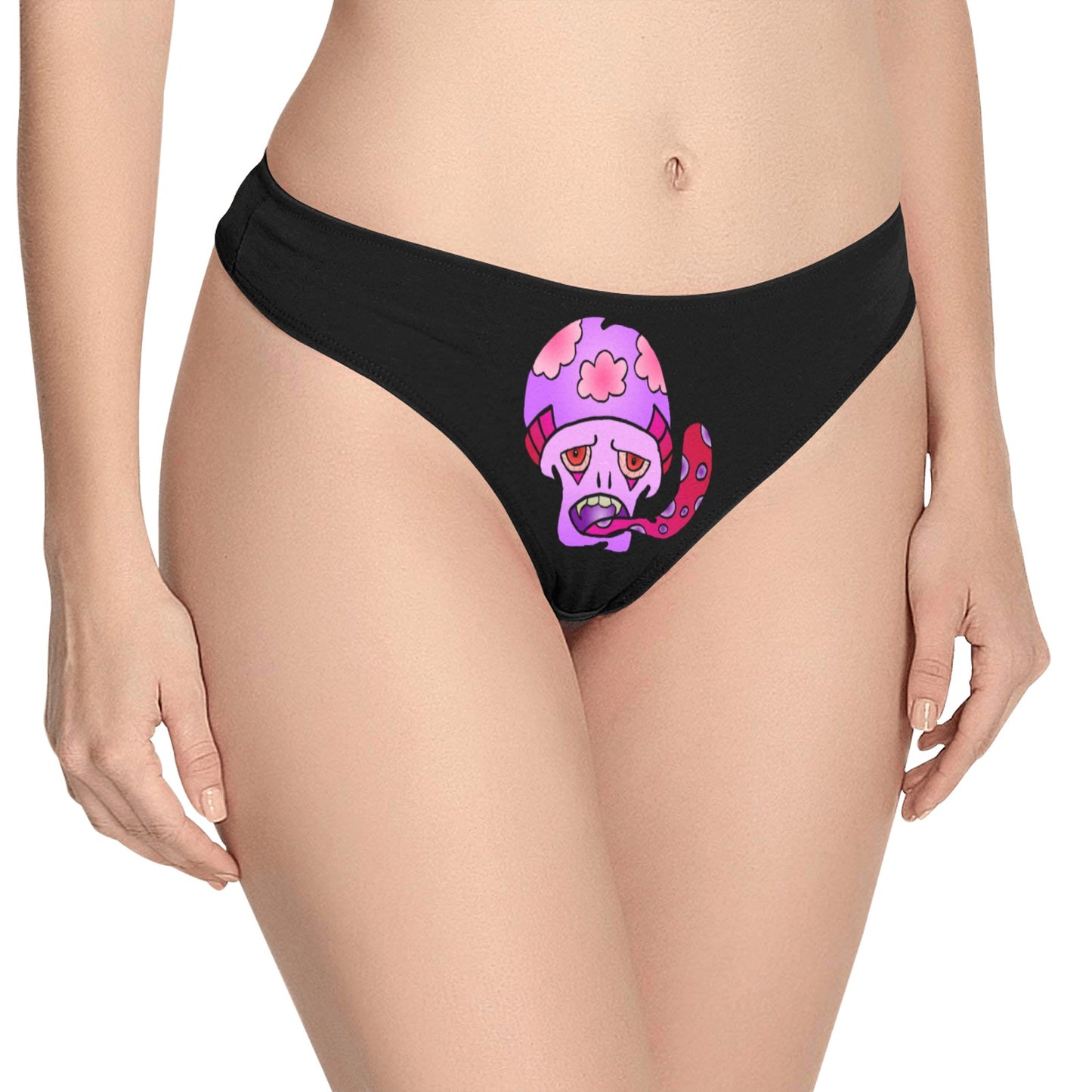 Pink Shroom Women's All Over Print Thongs (Model L30)