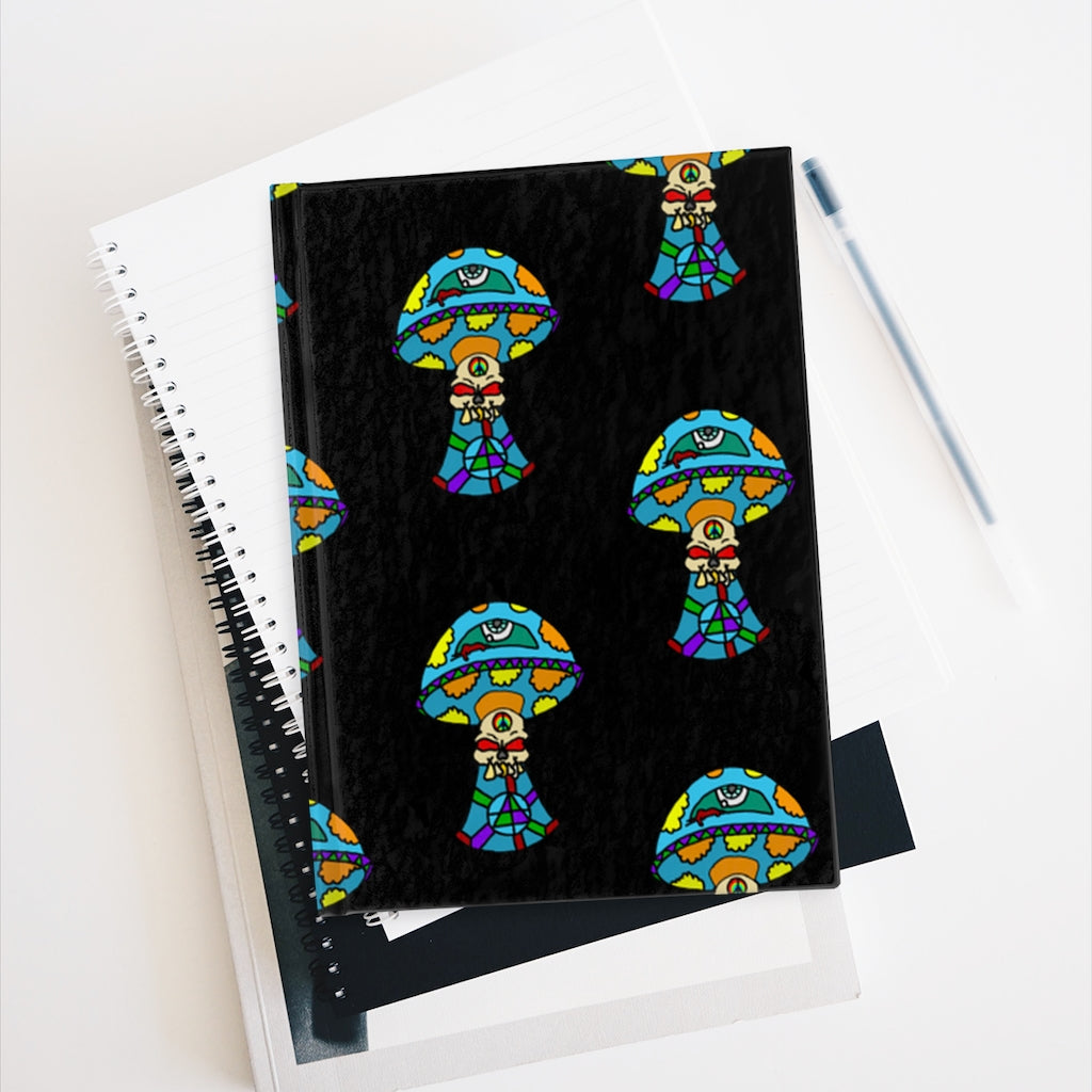 Multicolored Skull Shroom Journal - Ruled Line