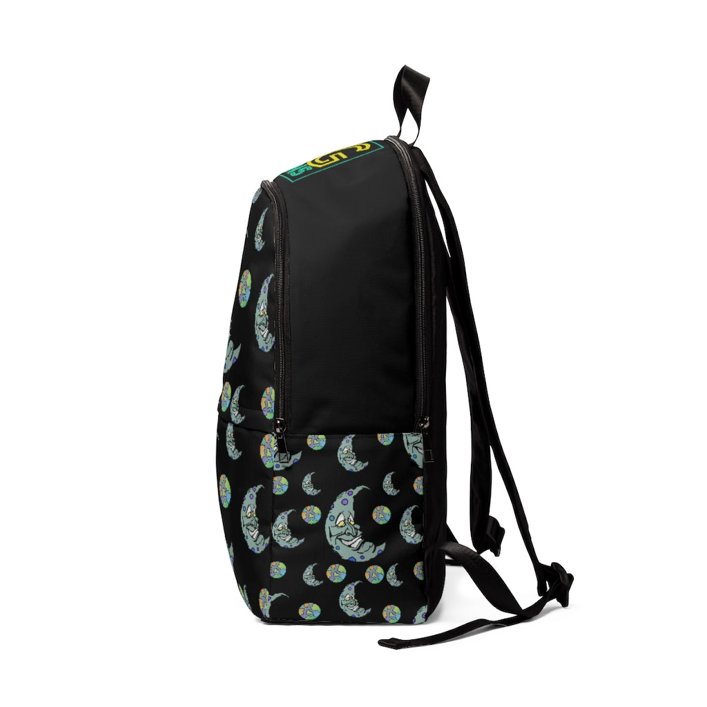 Green Moon  Unisex Fabric Backpack