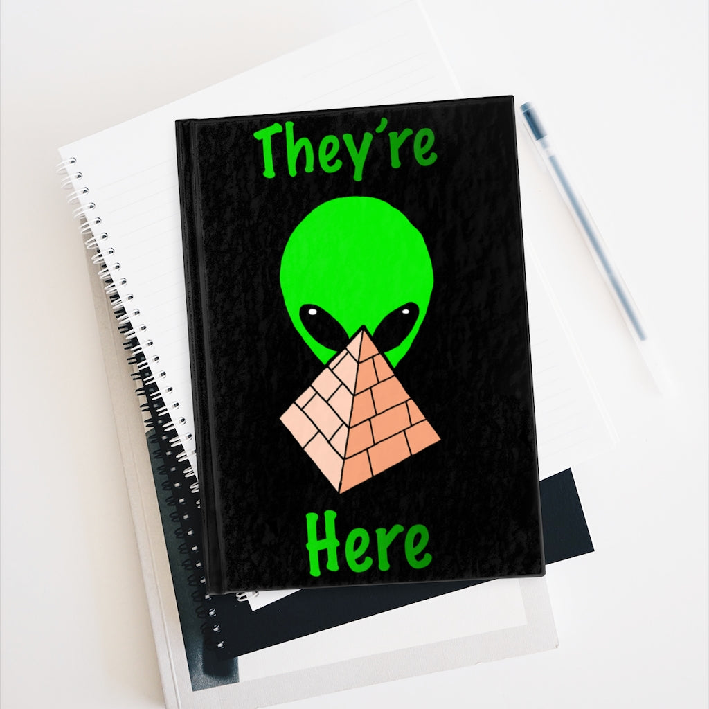 Green Alien Pyramid Journal - Blank