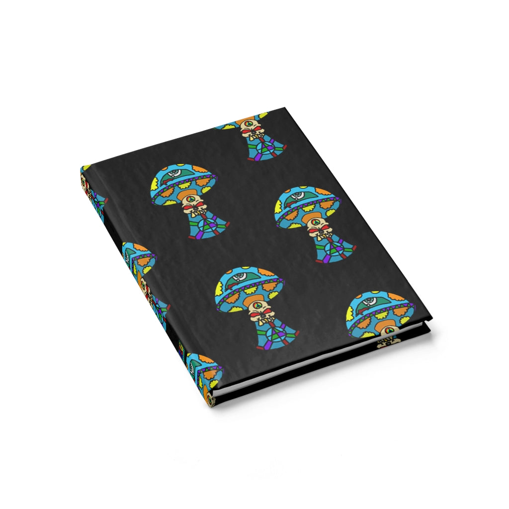 Multicolored Skull Shroom Journal - Ruled Line