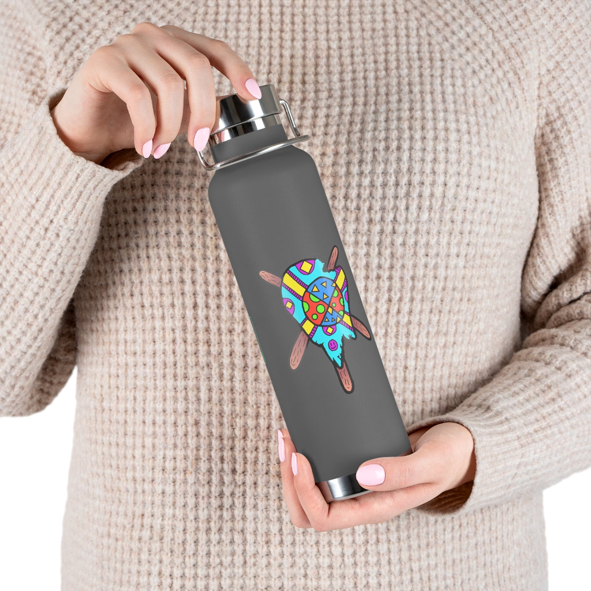 Multicolored Melted Popsicle 22oz Vacuum Insulated Bottle