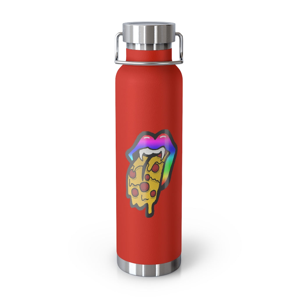 Rainbow Pizza Tongue 22oz Vacuum Insulated Bottle