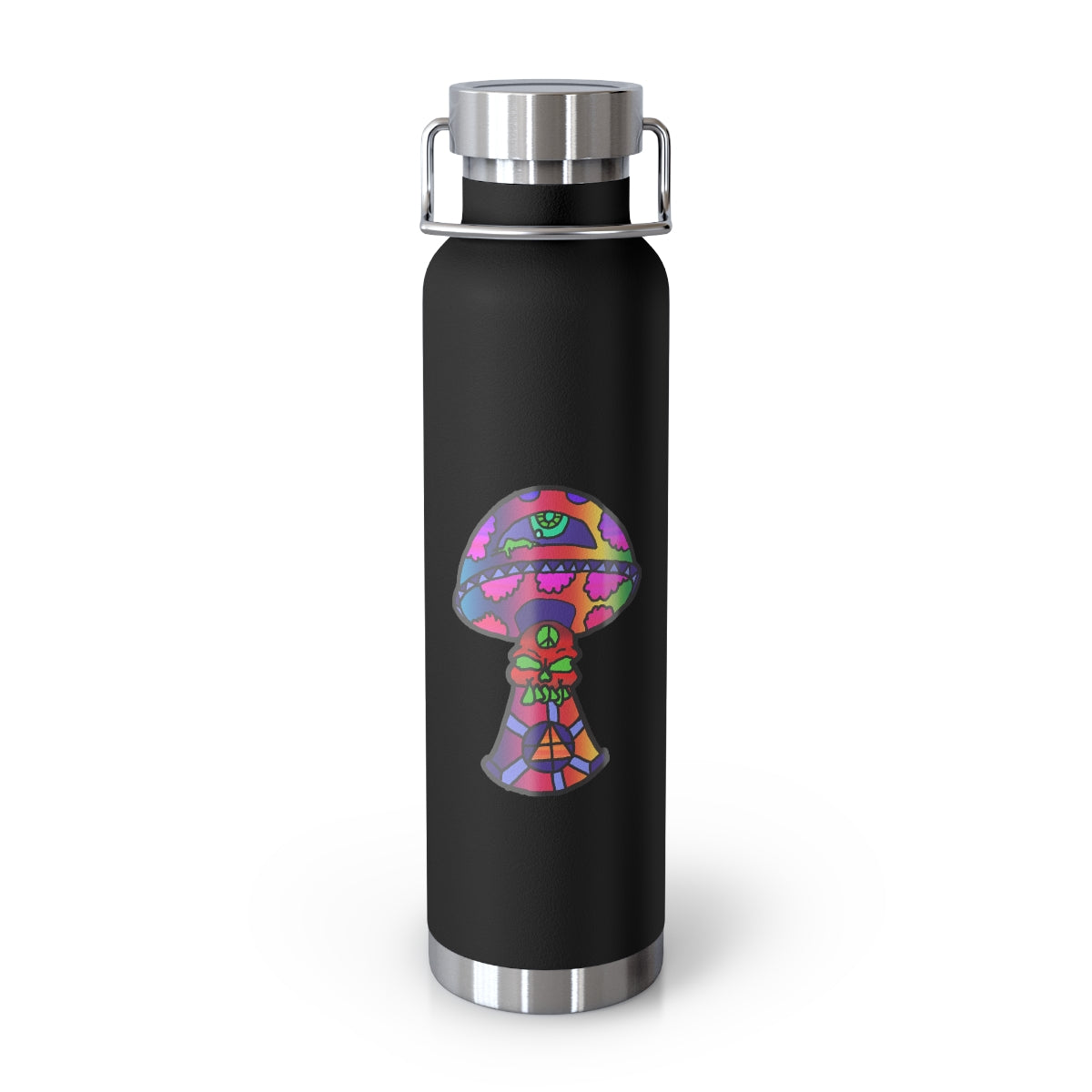 Rainbow Skull Shroom 22oz Vacuum Insulated Bottle