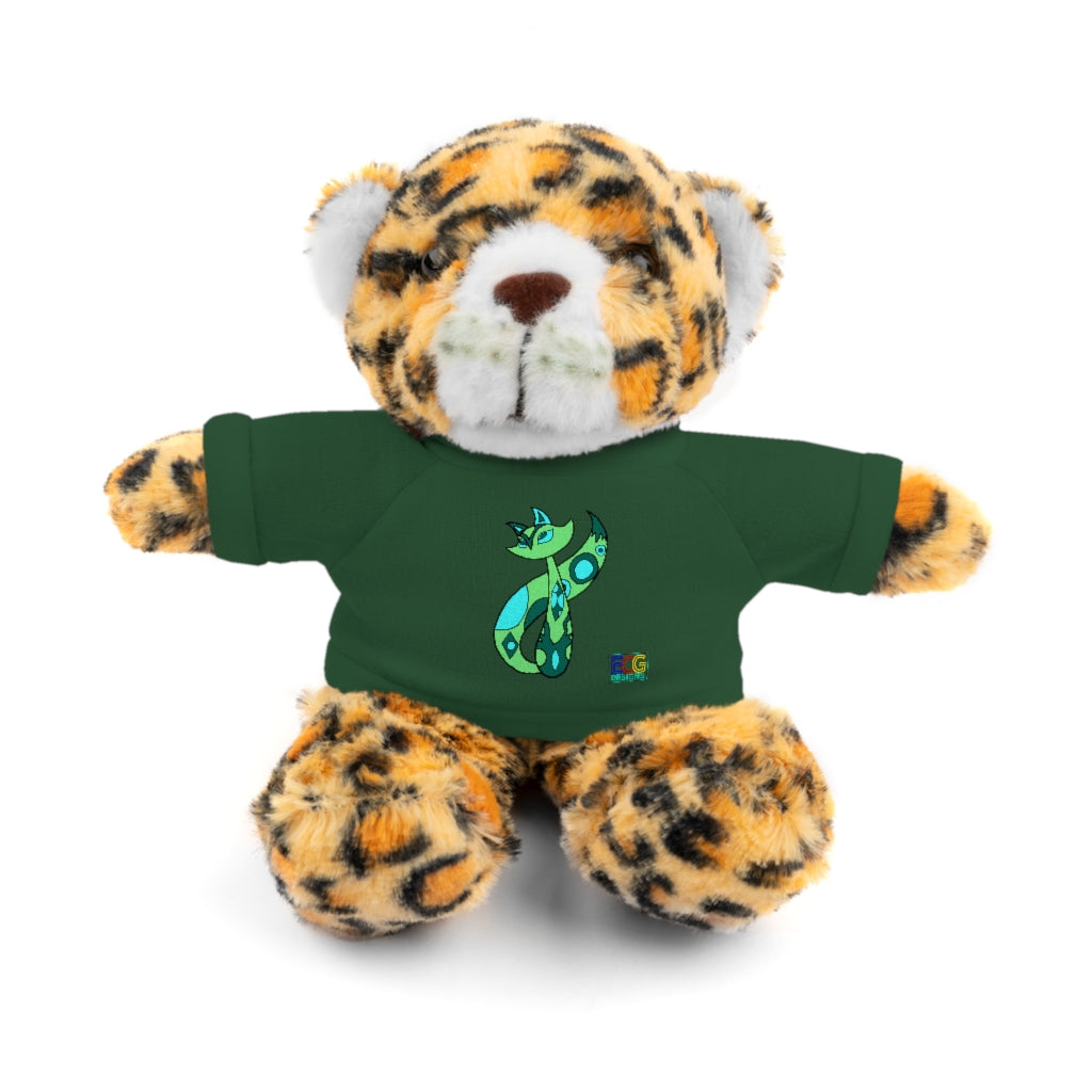 Green Cat Stuffed Animals with Tee