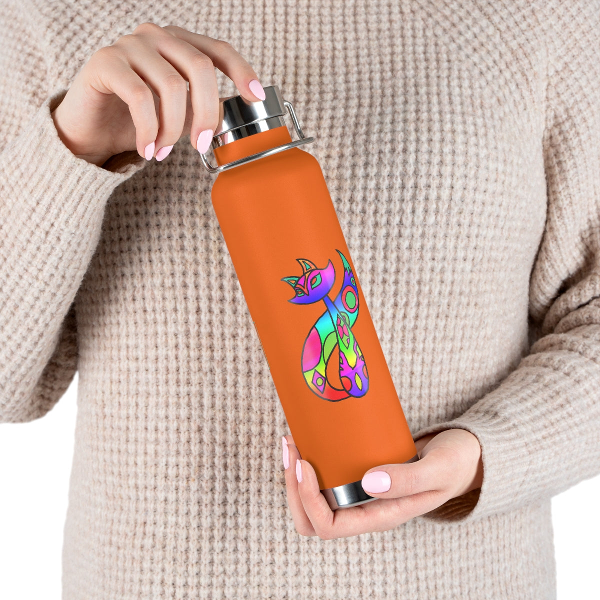 Rainbow Cat 22oz Vacuum Insulated Bottle