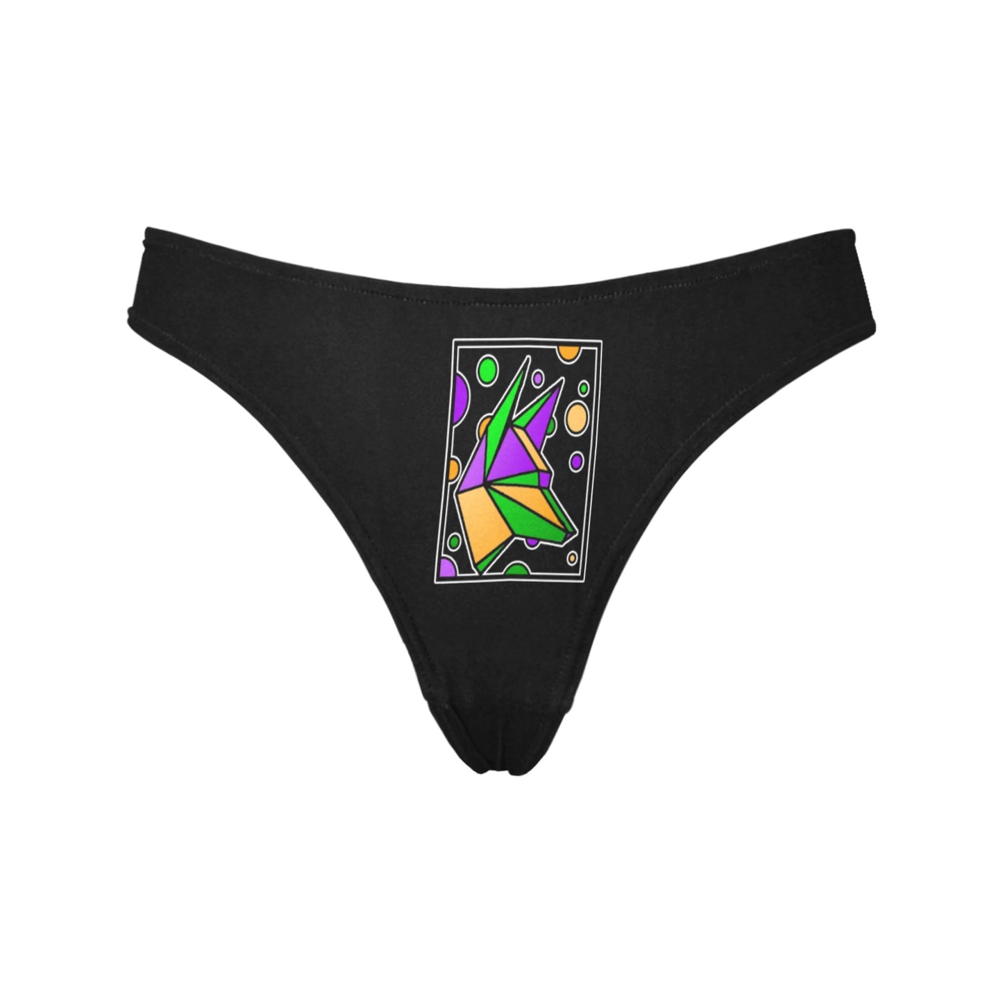 Mardi Gras Box Dog Women's All Over Print Thongs (Model L30)