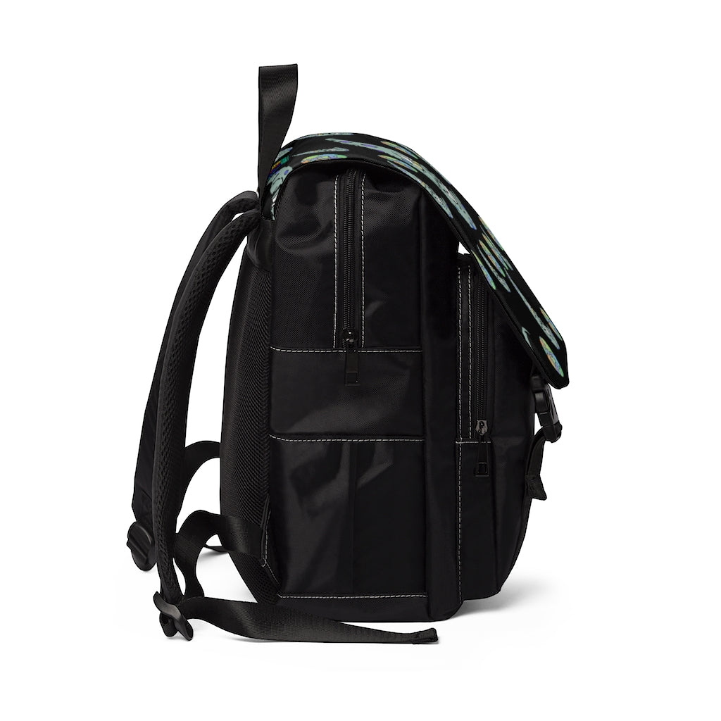 Green Moon Unisex Casual Shoulder Backpack