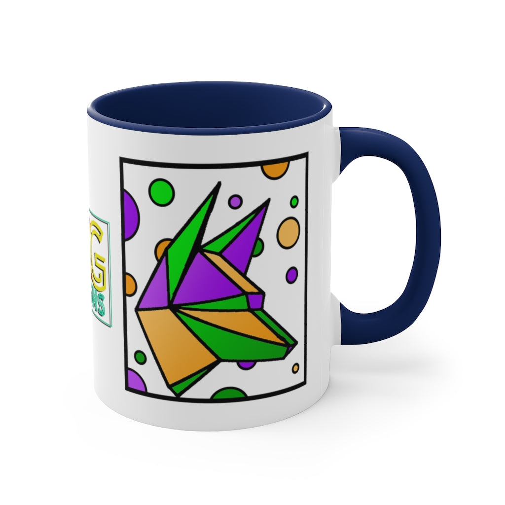 Mardi Gras Box Dog Accent Coffee Mug, 11oz