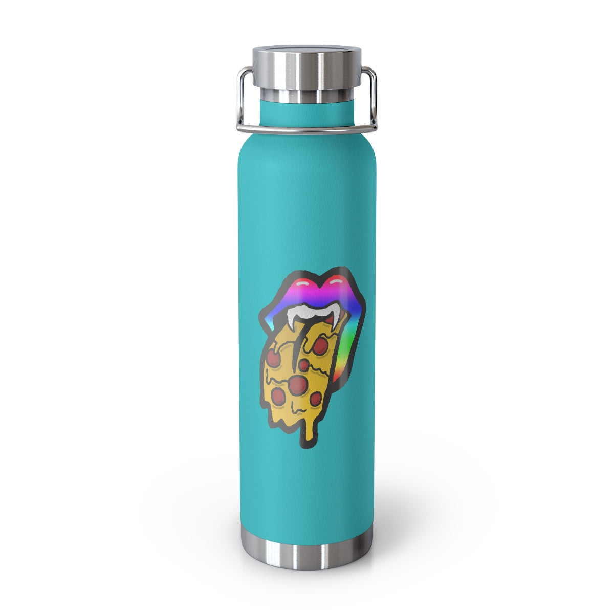 Rainbow Pizza Tongue 22oz Vacuum Insulated Bottle