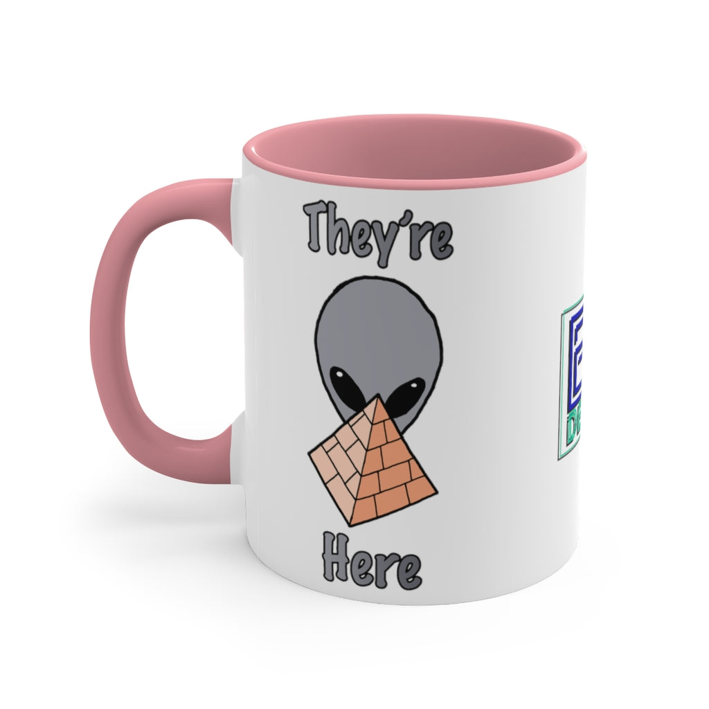 Gray Alien Pyramid Accent Coffee Mug, 11oz