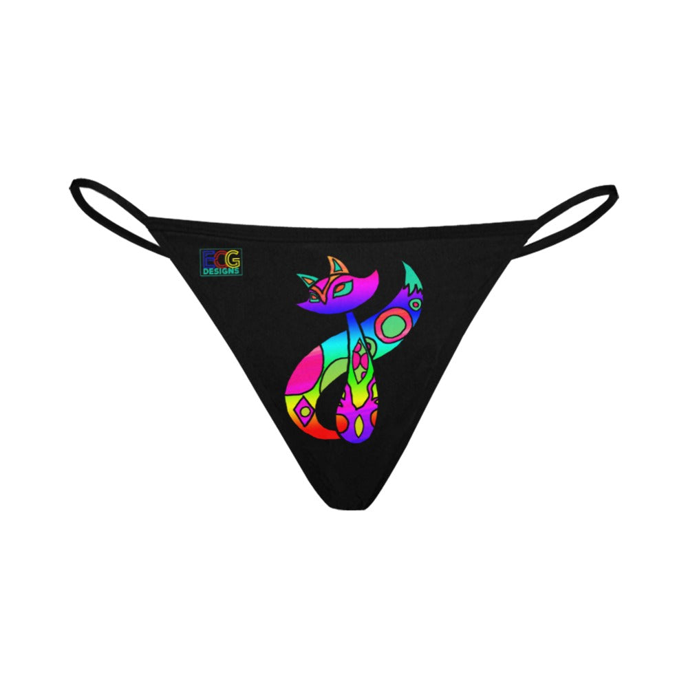 Rainbow Cat Women's All Over Print G-String Panties (Model L35)