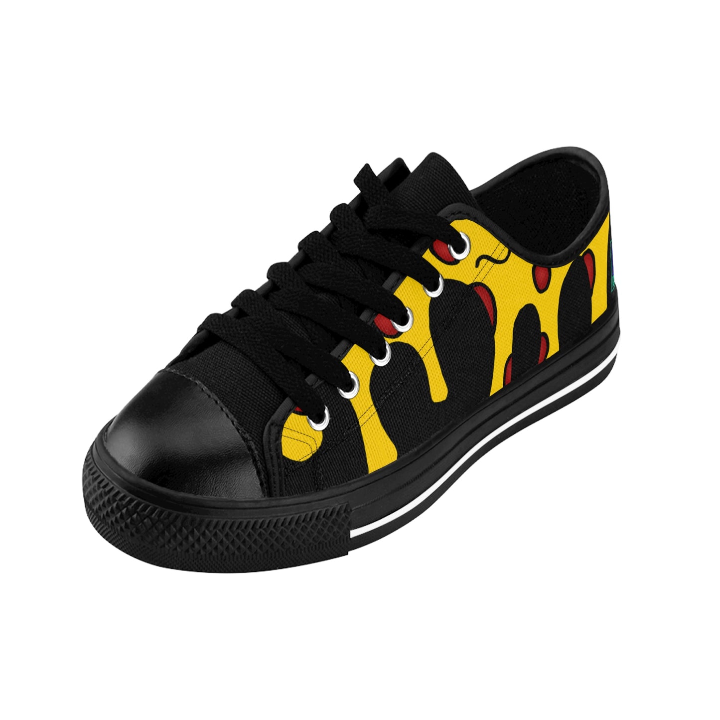 Cheesy Pizza Women's Sneakers (Black)