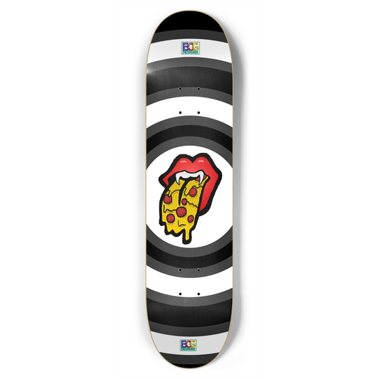 Red Pizza Tongue Skateboard