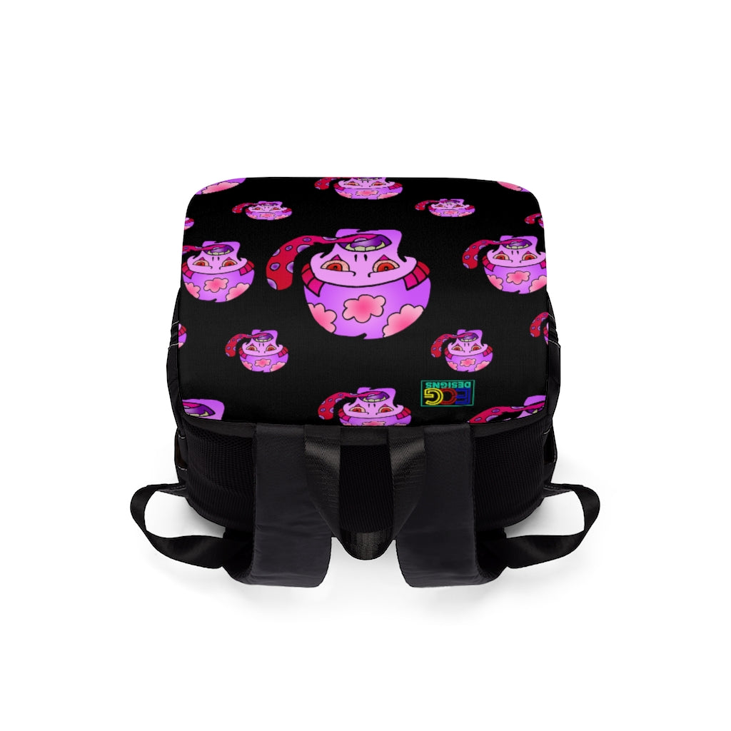 Pink Shroom Unisex Casual Shoulder Backpack