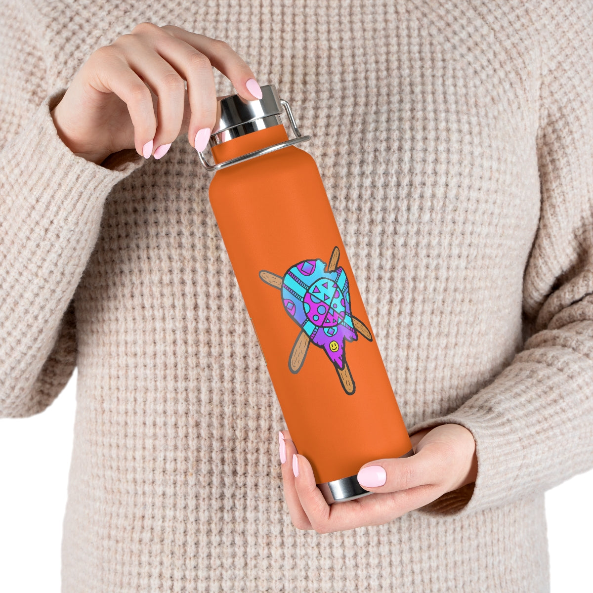 Blue and Purple Melted Popsicle 22oz Vacuum Insulated Bottle