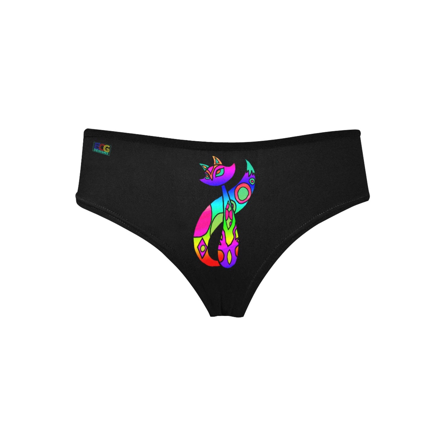 Rainbow Cat Women's Hipster Panties (Model L33)