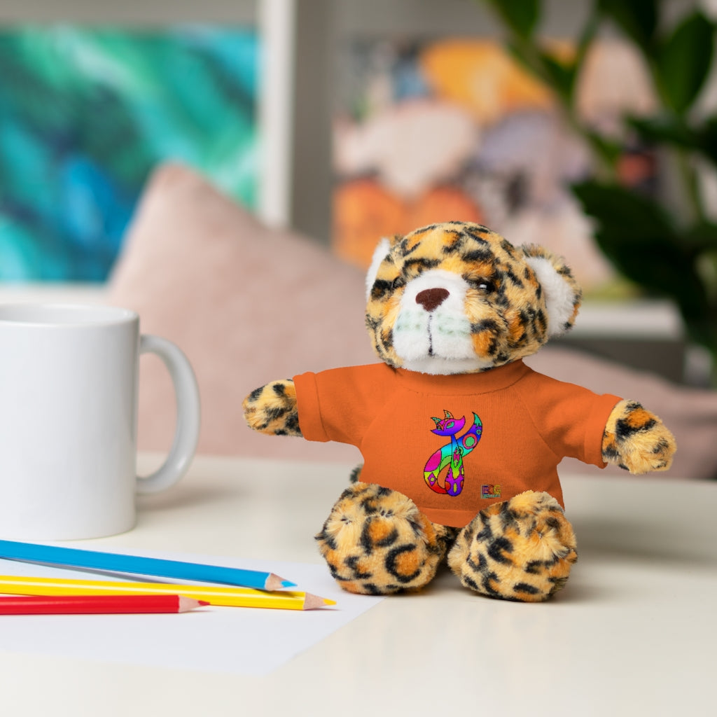 Rainbow Cat Stuffed Animals with Tee